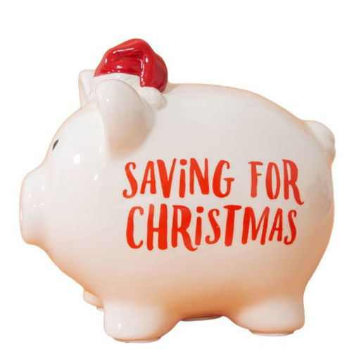 Picture of PIGGY BANK SAVING FOR CHRISTMAS